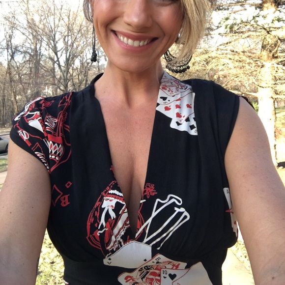 Trashy Diva Queen of Hearts crepe-de-chine maxi dress Size 4 - Picture 5 of 12